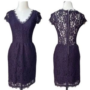 New Babaton Aritzia Lace V - Neck Tobia Sleeveless Dress Purple